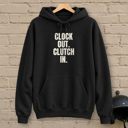 Clock Out Clutch In Hoodie - Black - brick