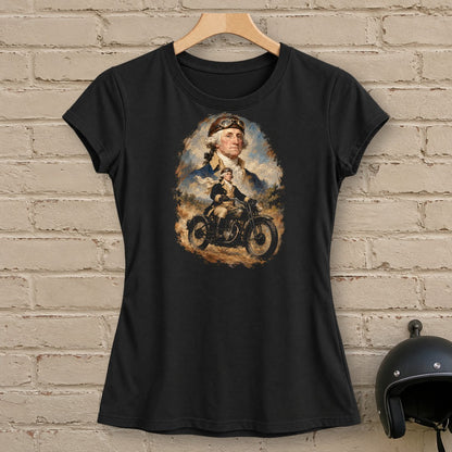 George Washington Goggles Portrait Women's T-Shirt - Black - brick