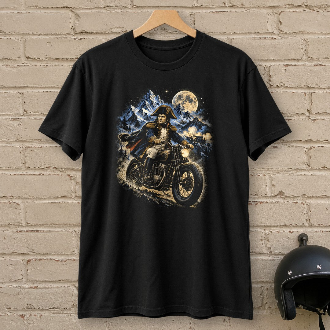 Napoleon Bonaparte Night March T-Shirt - Black - brick