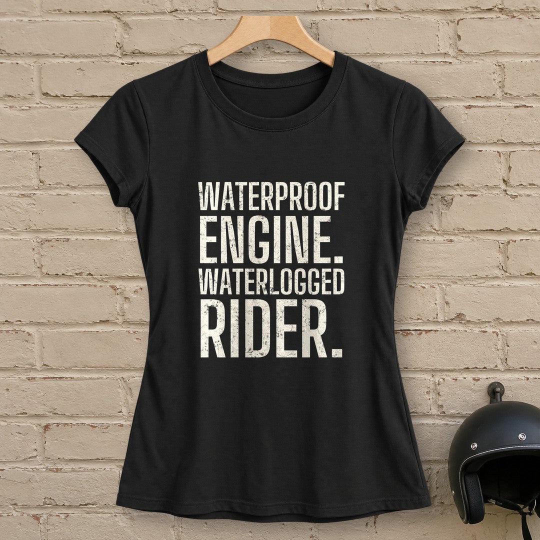 Waterlogged Rider Women's T-Shirt - Black - brick