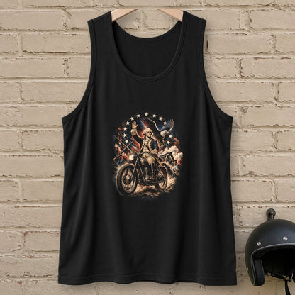 George Washington Rolls Out Tank Top - Black - brick