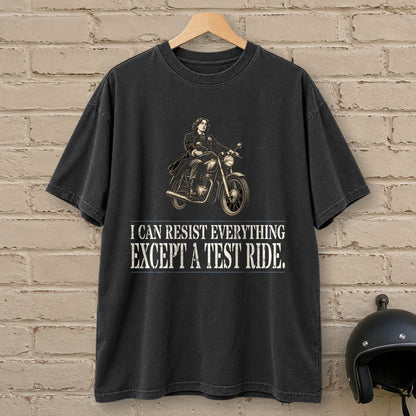 Oscar Wilde Except a Test Ride Premium T-Shirt - Black - brick