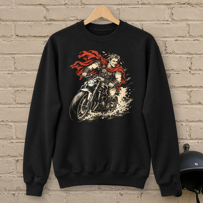 Julius Caesar Rides Crewneck Sweatshirt - Black - brick