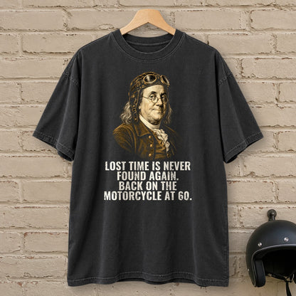 Benjamin Franklin Back On At 60 Premium T-Shirt - Black - brick