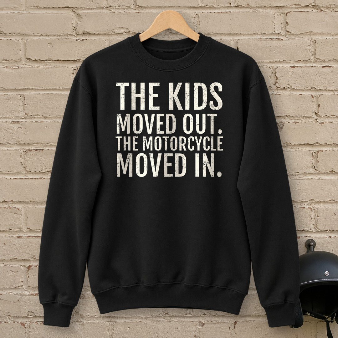 Kids Moved Out Crewneck Sweatshirt - Black - brick