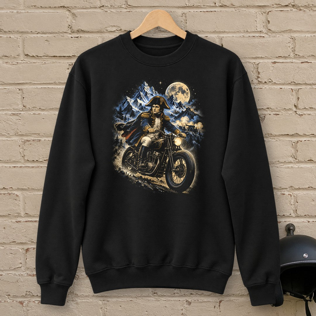 Napoleon Bonaparte Night March Crewneck Sweatshirt - Black - brick