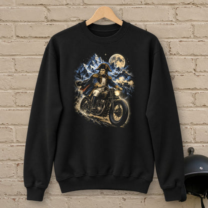 Napoleon Bonaparte Night March Crewneck Sweatshirt - Black - brick