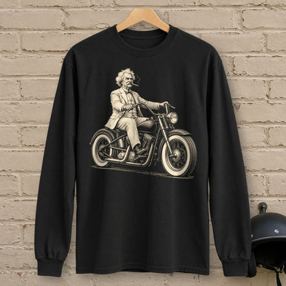 Mark Twain Cruiser Long Sleeve T-Shirt - Black - brick
