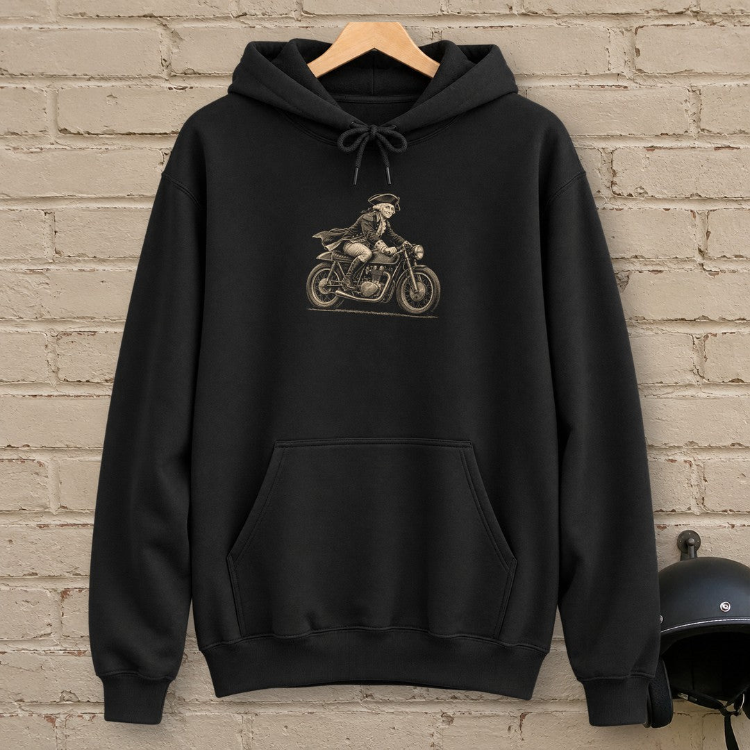 George Washington Cafe Racer Hoodie - Black - brick