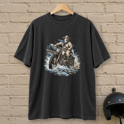 Theodore Roosevelt River Crossing Premium T-Shirt - Black - brick