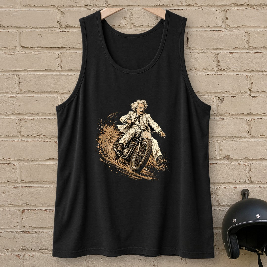 Mark Twain Dirt Track Tank Top - Black - brick