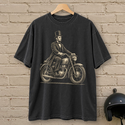 Abraham Lincoln Honest Ride Premium T-Shirt - Black - brick
