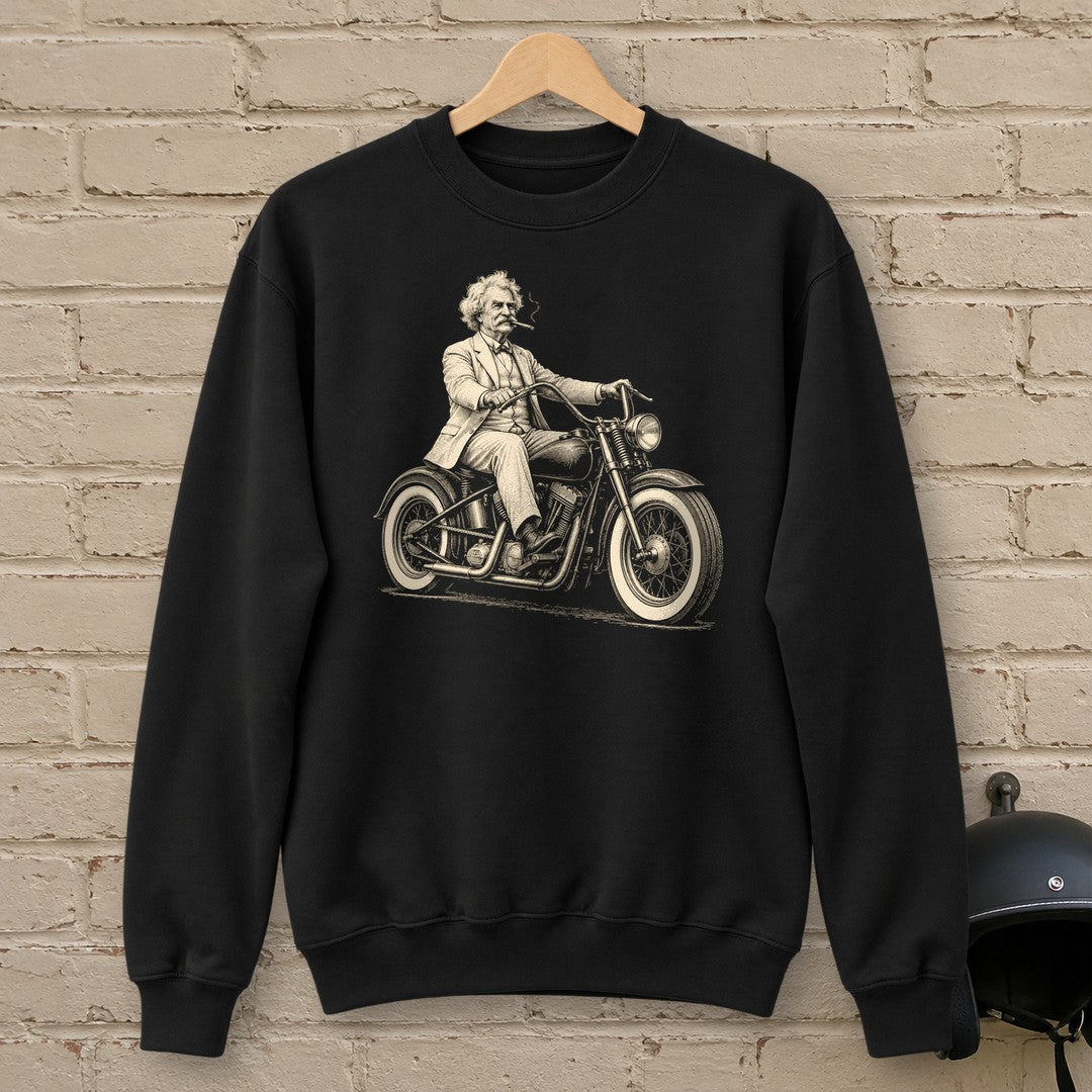 Mark Twain Cruiser Crewneck Sweatshirt - Black - brick
