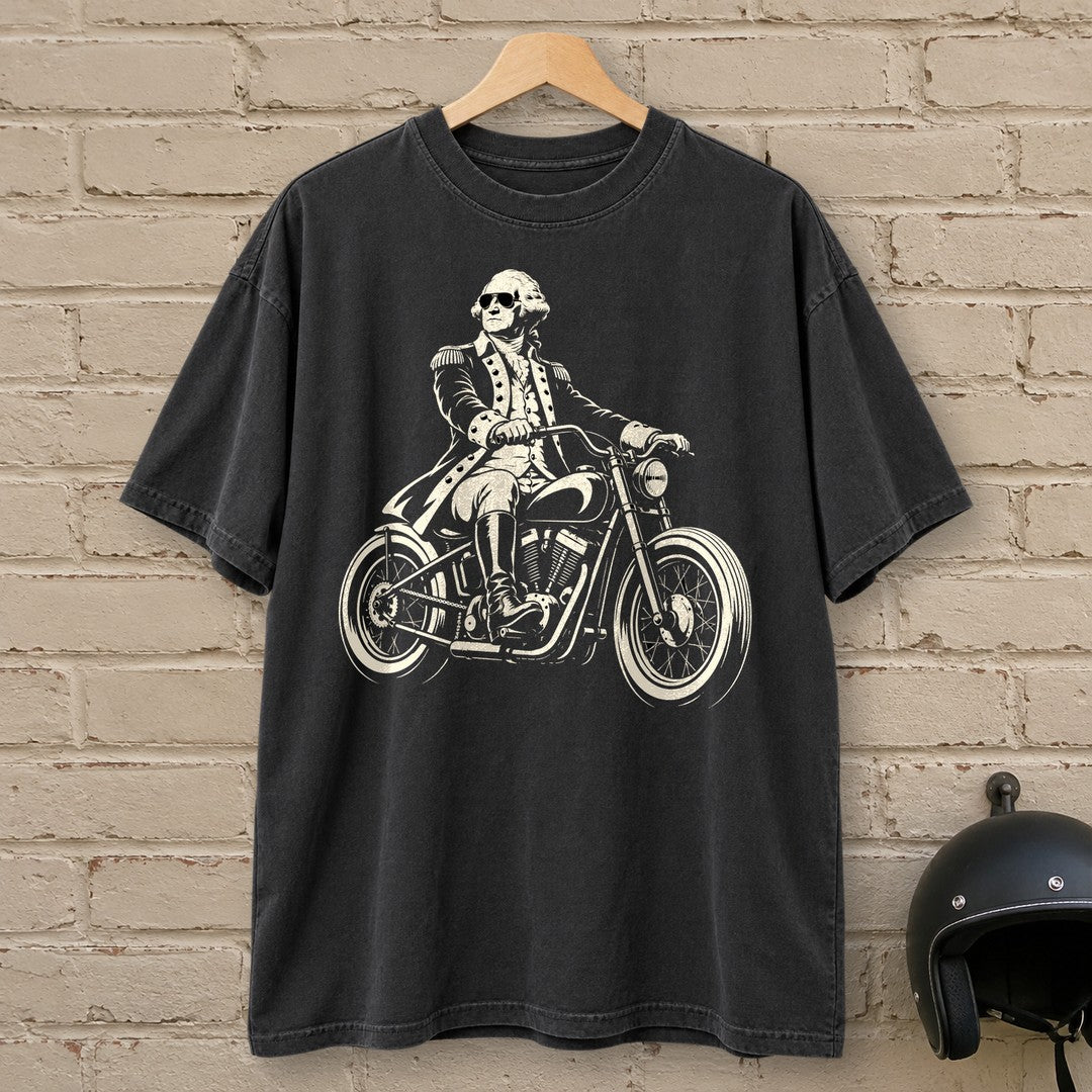 George Washington Bobber Shades Premium T-Shirt - Black - brick