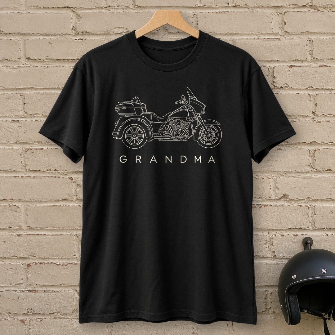 Trike Grandma T-Shirt - Black - brick