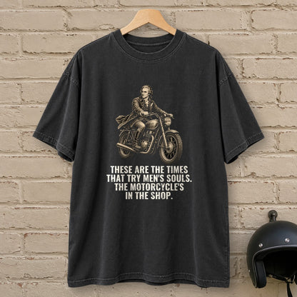 Thomas Paine Bike in the Shop Premium T-Shirt - Black - brick