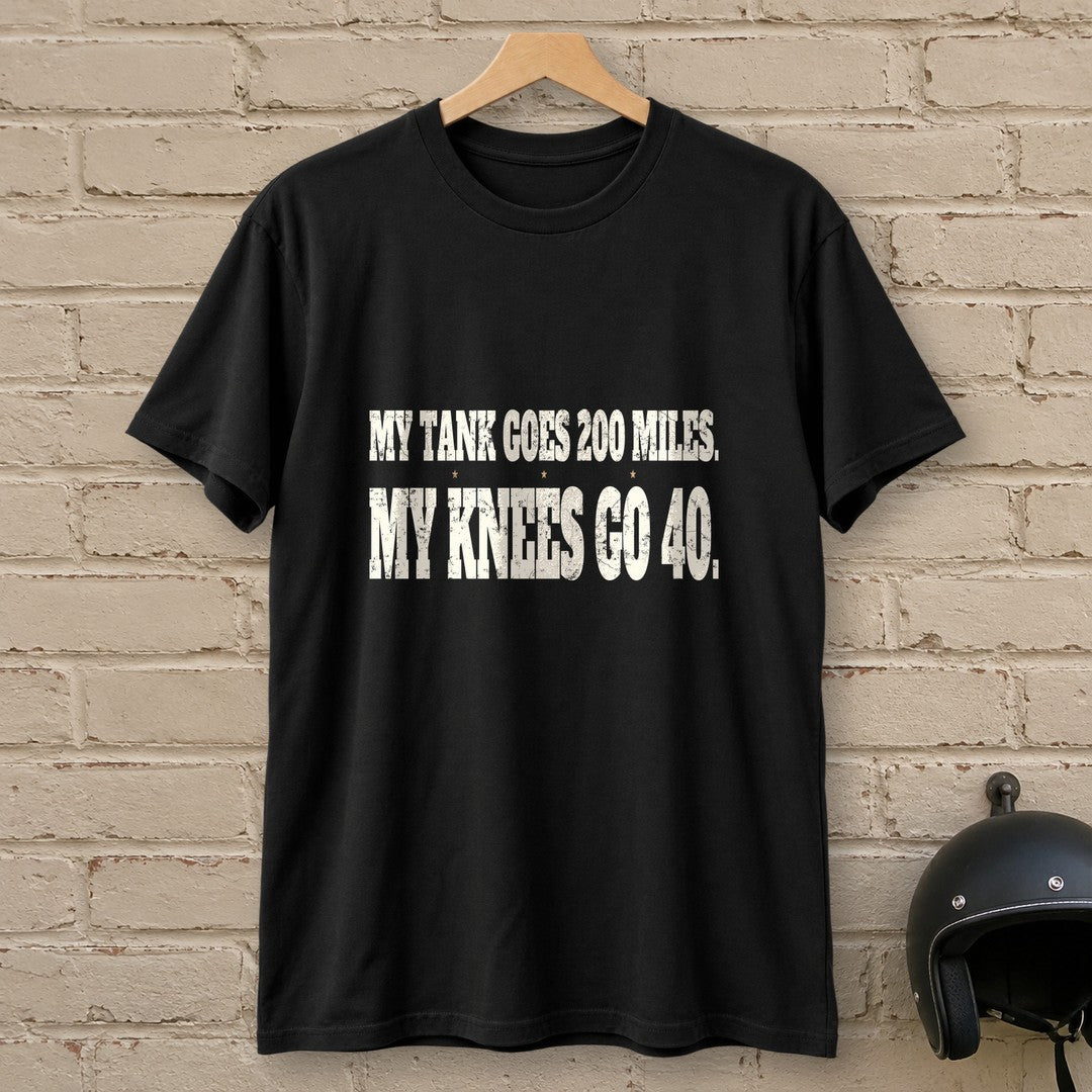 Knees Go Forty T-Shirt - Black - brick