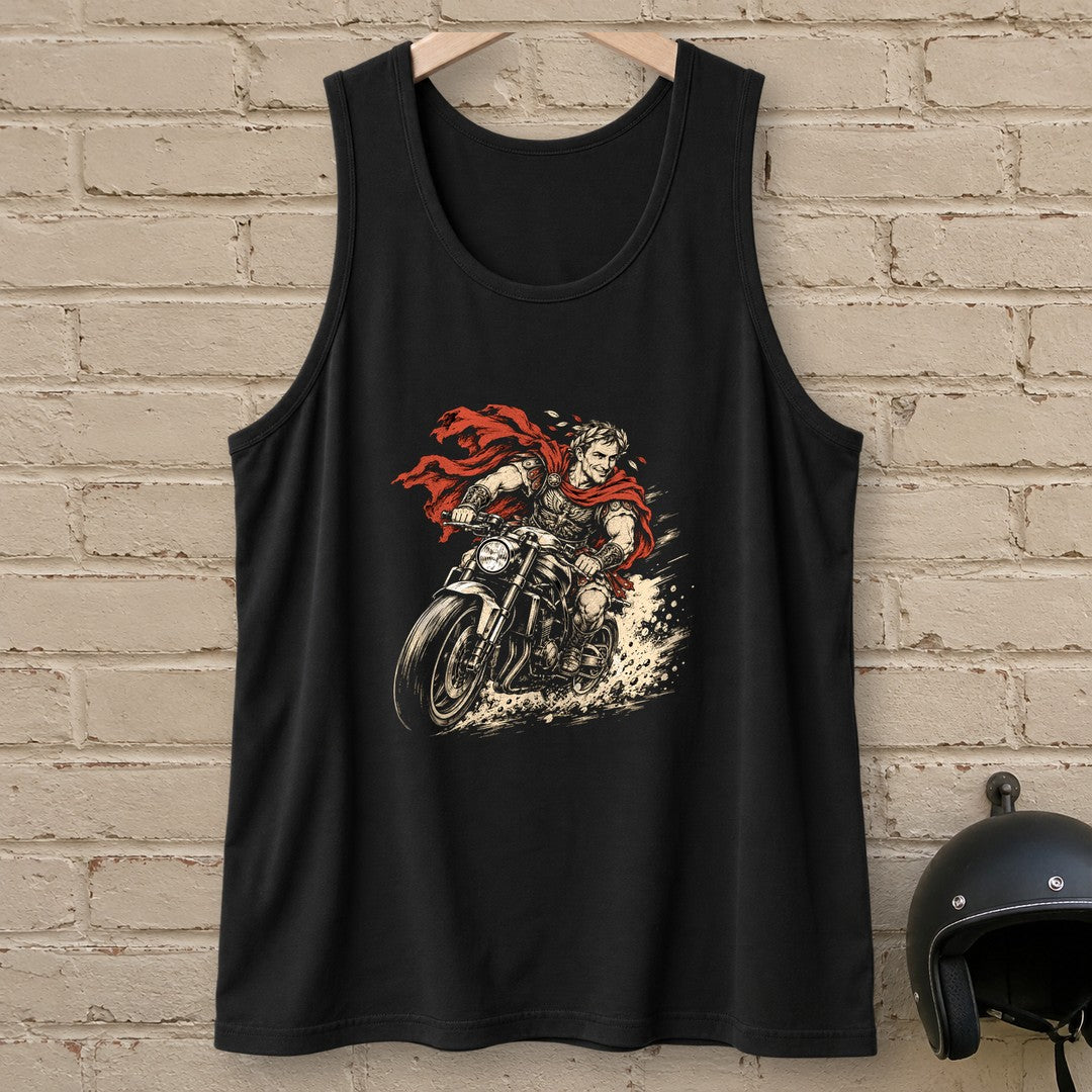 Julius Caesar Rides Tank Top - Black - brick