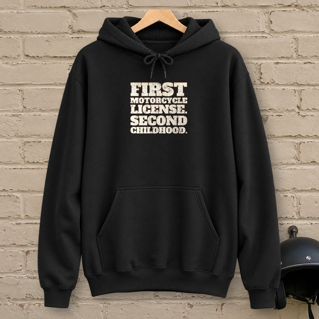 Second Childhood Hoodie - Black - brick