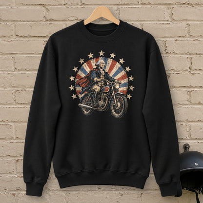 George Washington Starburst Ride Crewneck Sweatshirt - Black - brick