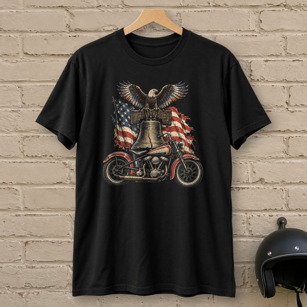 Liberty Bell Ride T-Shirt - Black - brick