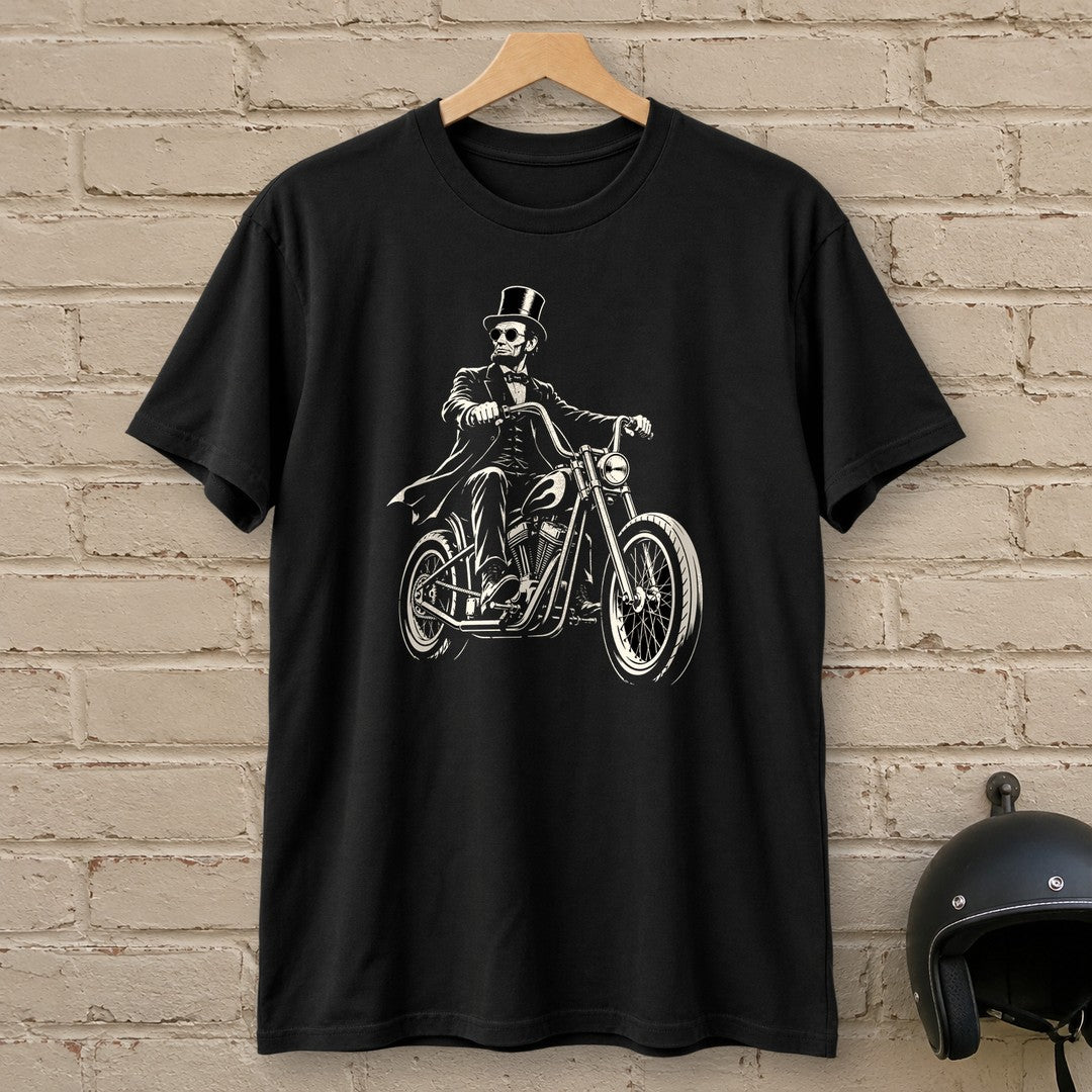 Abraham Lincoln Chopper Shades T-Shirt - Black - brick