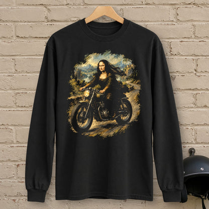 Mona Lisa Back Roads Long Sleeve T-Shirt - Black - brick