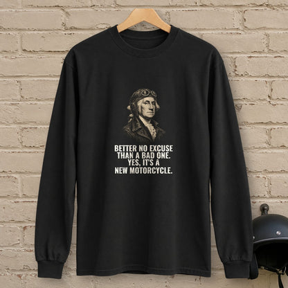 George Washington Better No Excuse Long Sleeve T-Shirt - Black - brick