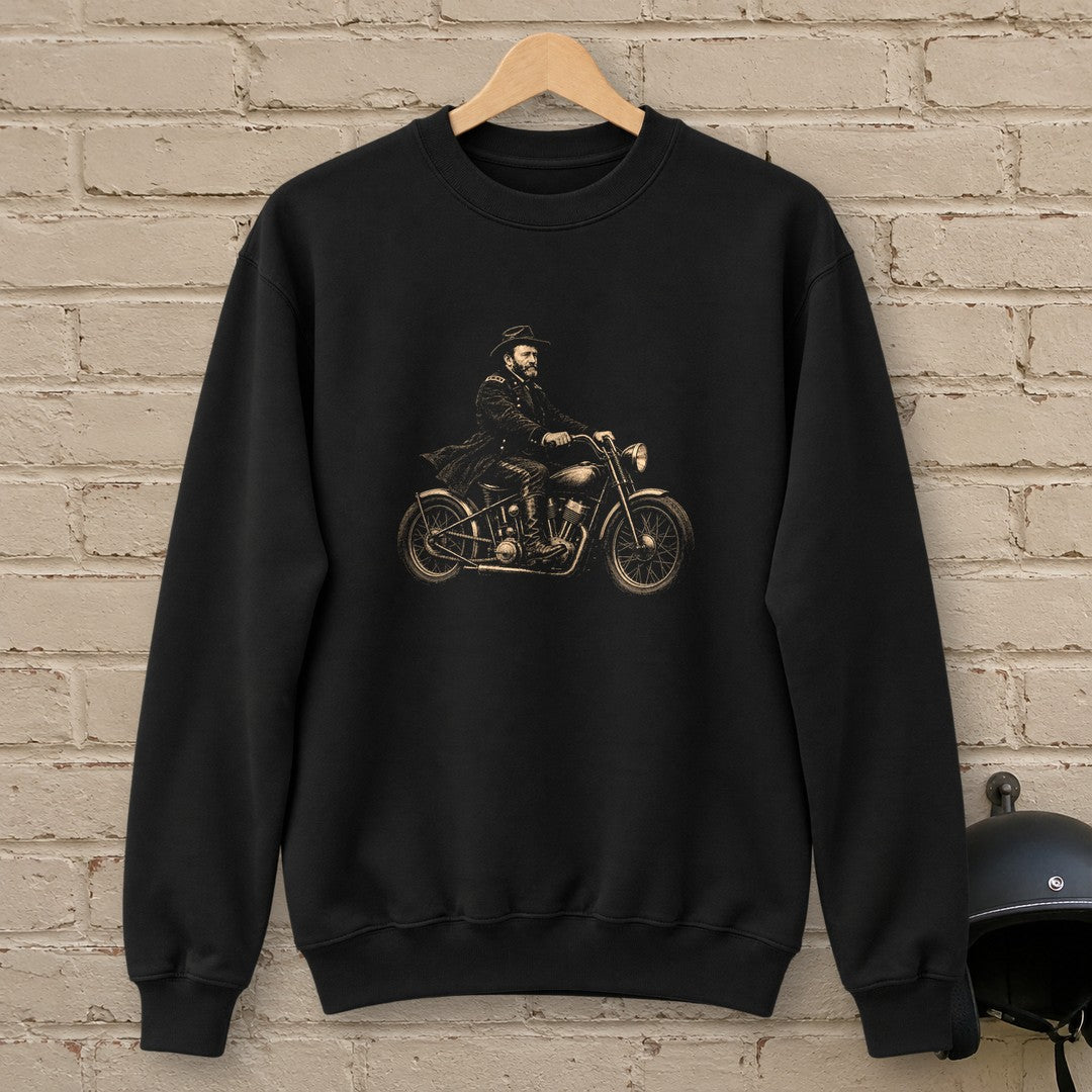 Ulysses S. Grant Bobber Crewneck Sweatshirt - Black - brick