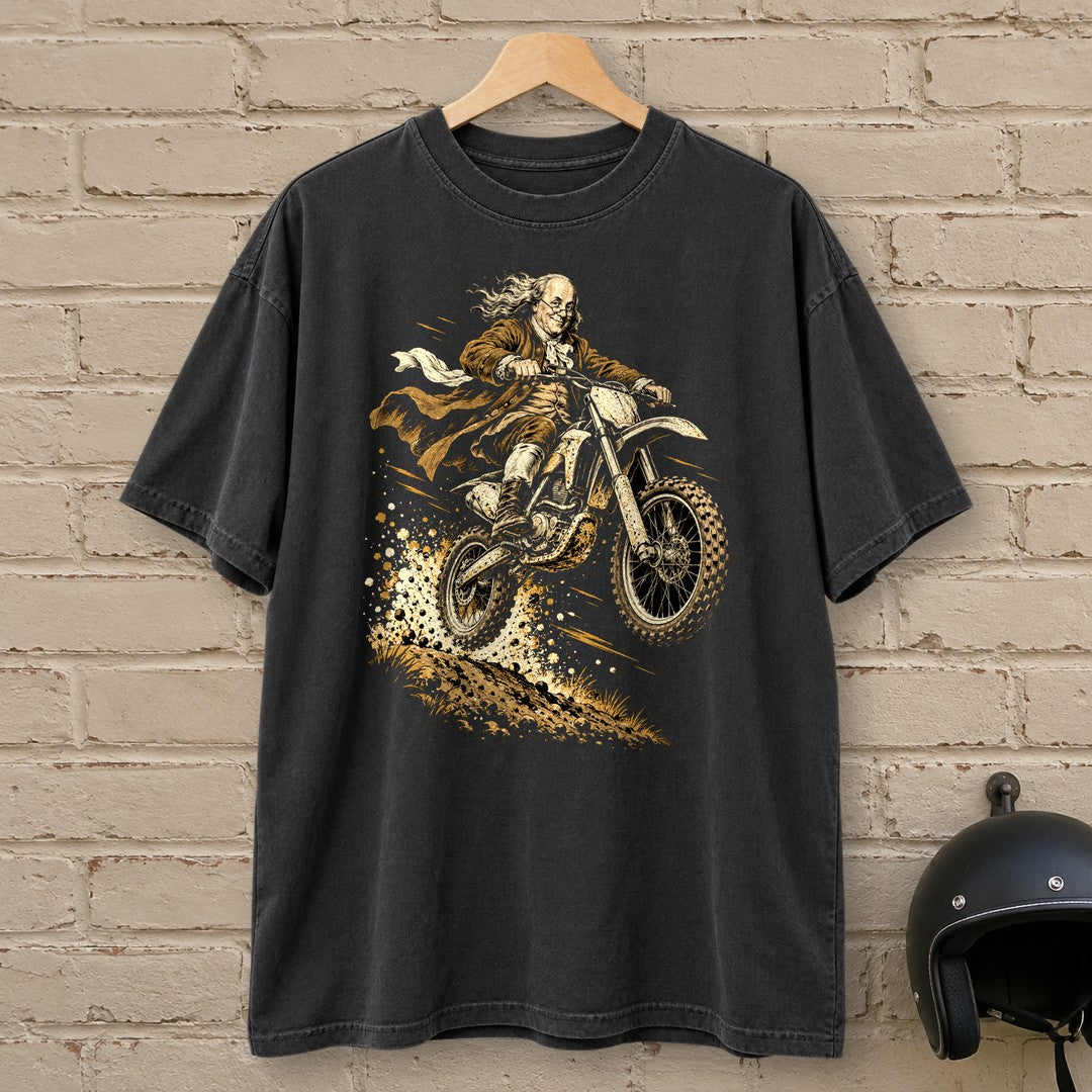 Benjamin Franklin Dirt Jump Premium T-Shirt - Black - brick