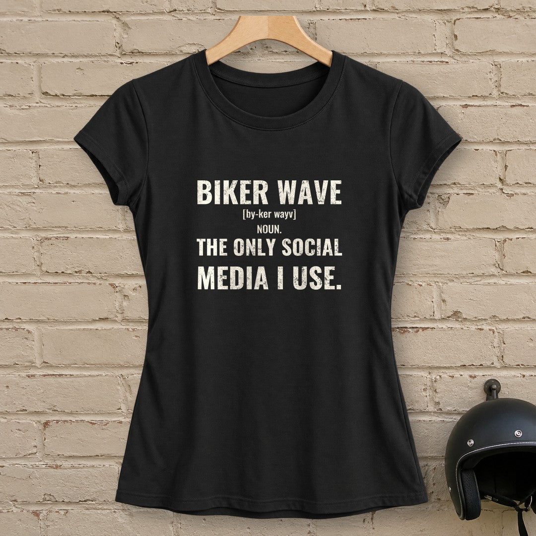 Biker Wave Women's T-Shirt - Black - brick