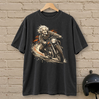 Albert Einstein Gravel Run Premium T-Shirt - Black - brick