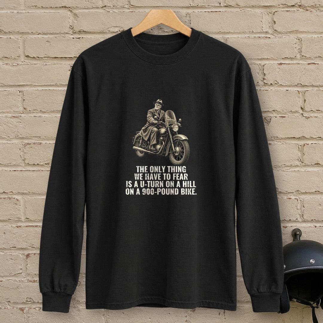 Franklin D. Roosevelt Only Thing to Fear Long Sleeve T-Shirt - Black - brick