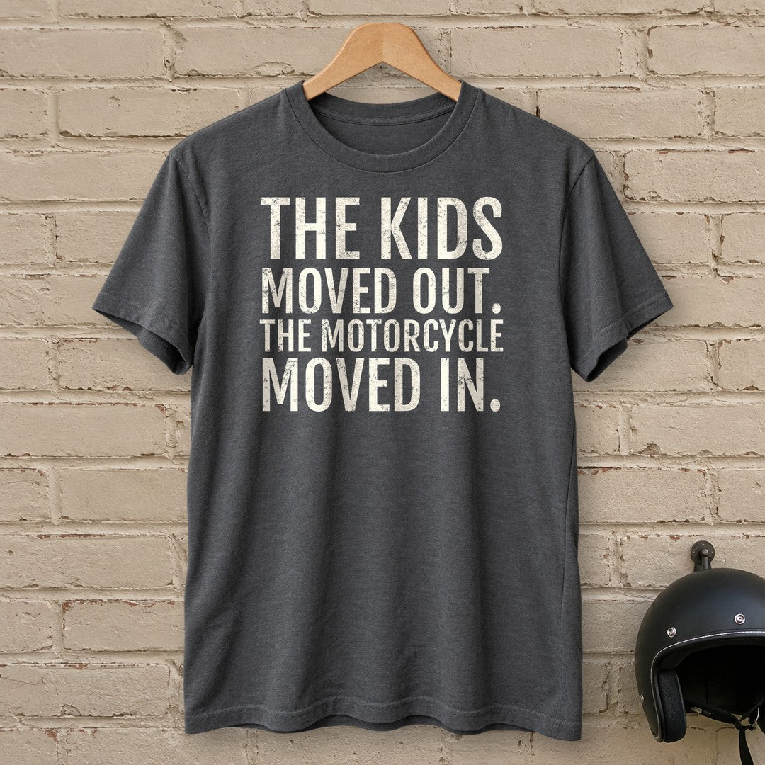 Kids Moved Out T-Shirt - Charcoal - brick