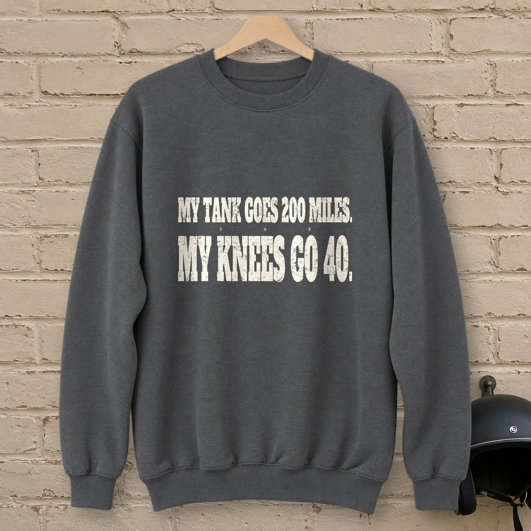 Knees Go Forty Crewneck Sweatshirt - Charcoal - brick