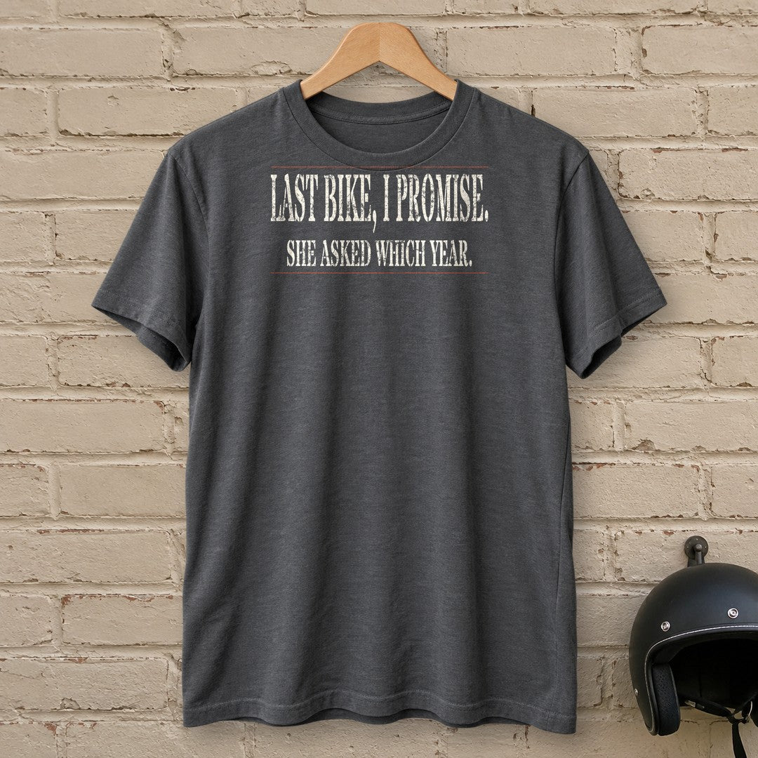 Last Bike Promise T-Shirt - Charcoal - brick