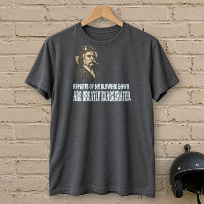 Mark Twain Not Slowing Down T-Shirt - Charcoal - brick