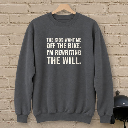 Rewriting The Will Crewneck Sweatshirt - Charcoal - brick