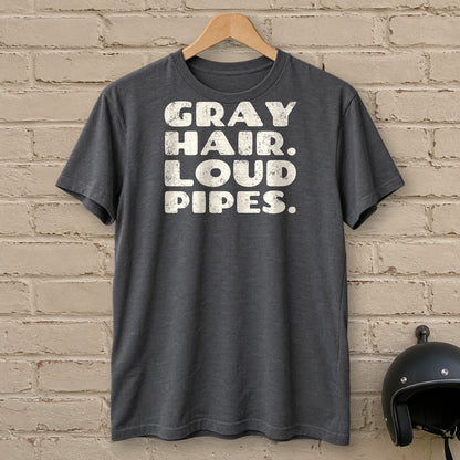 Gray Hair Loud Pipes T-Shirt - Charcoal - brick