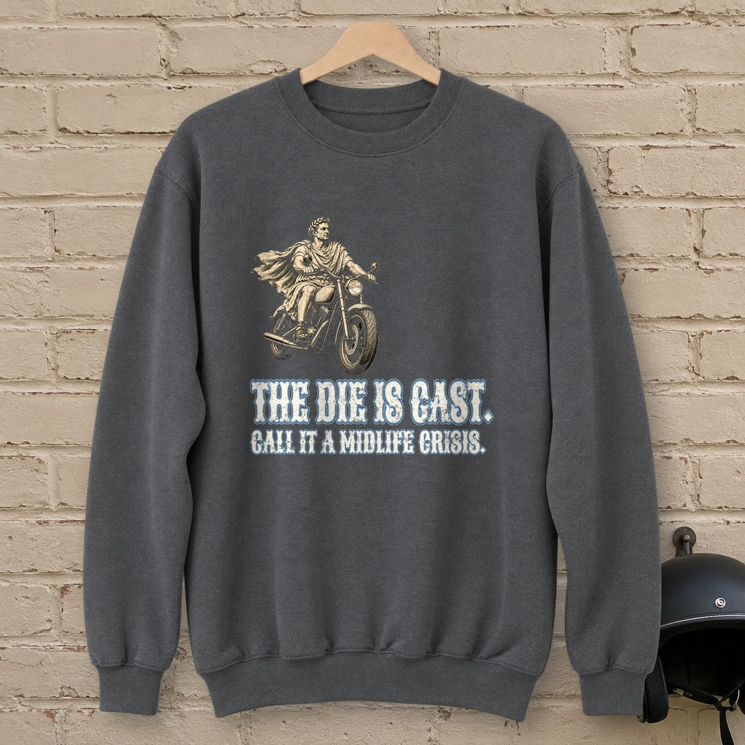 Julius Caesar The Die Is Cast Crewneck Sweatshirt - Charcoal - brick