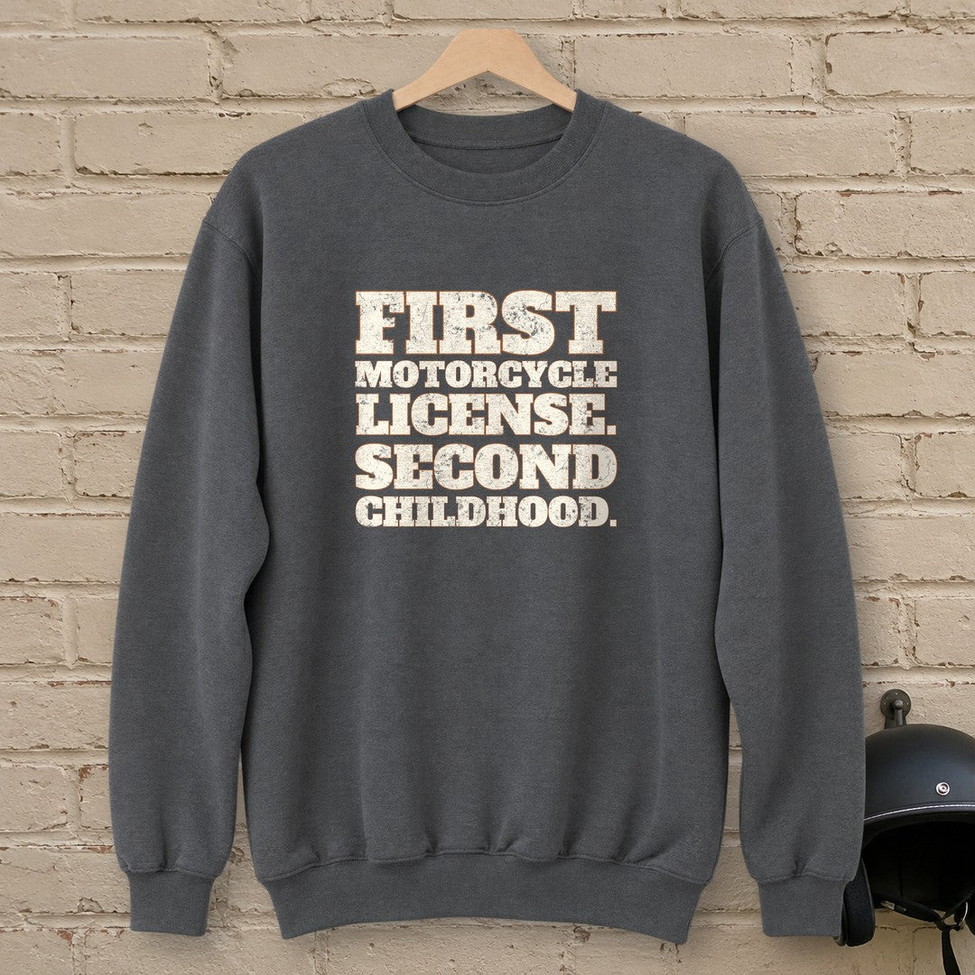 Second Childhood Crewneck Sweatshirt - Charcoal - brick