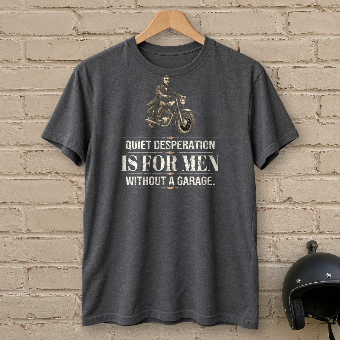 Henry David Thoreau Quiet Desperation T-Shirt - Charcoal - brick