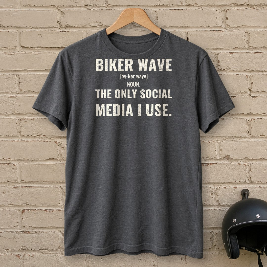 Biker Wave T-Shirt - Charcoal - brick