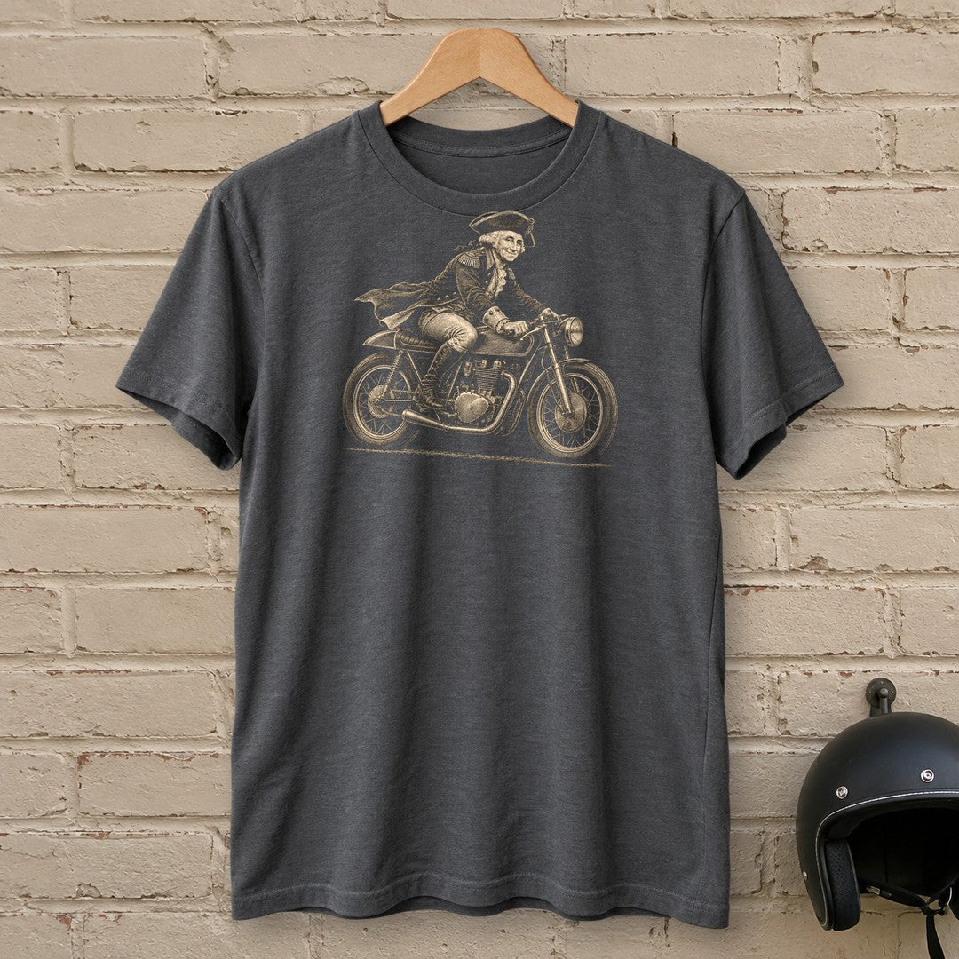 George Washington Cafe Racer T-Shirt - Charcoal - brick