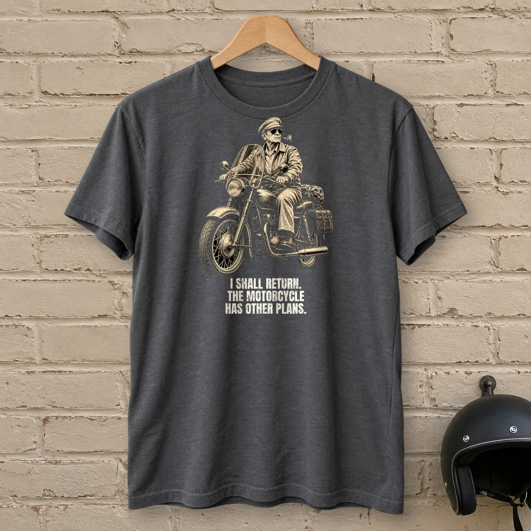 Douglas MacArthur Motorcycle Has Other Plans T-Shirt - Charcoal - brick