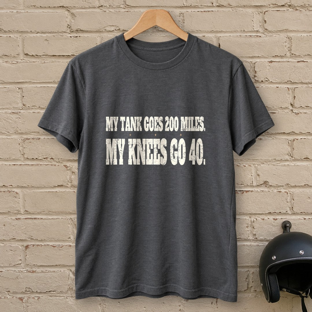 Knees Go Forty T-Shirt - Charcoal - brick