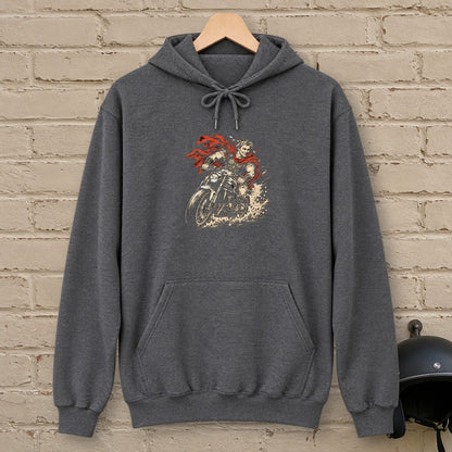 Julius Caesar Rides Hoodie - Dark Heather - brick