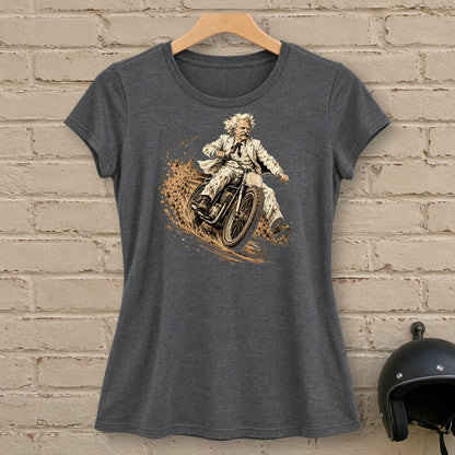 Mark Twain Dirt Track Women's T-Shirt - Dark Heather - brick