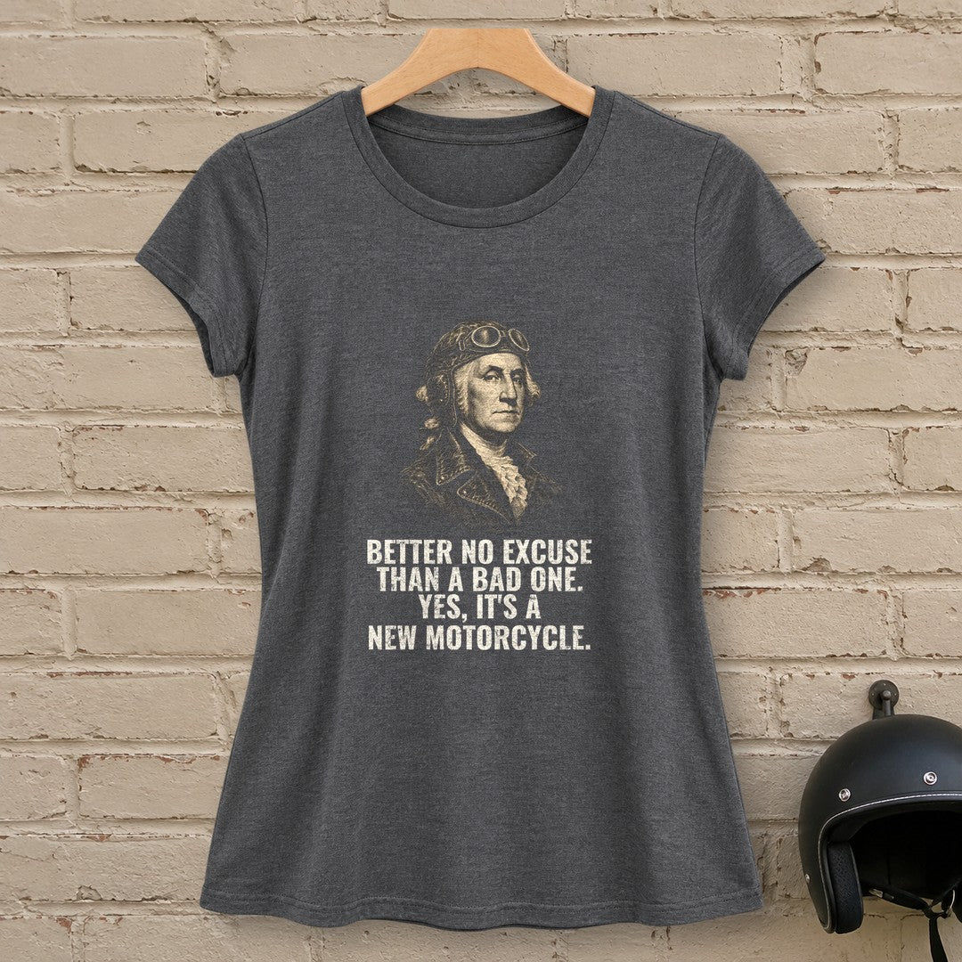 George Washington Better No Excuse Women's T-Shirt - Dark Heather - brick