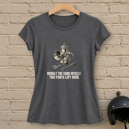 Two Parts Left Over Women's T-Shirt - Dark Heather - brick